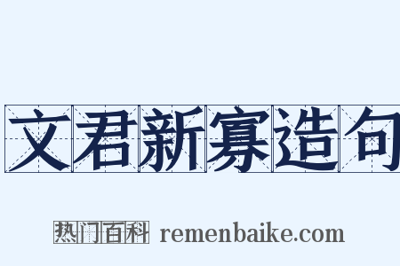 文君新寡造句是什么意思的图片